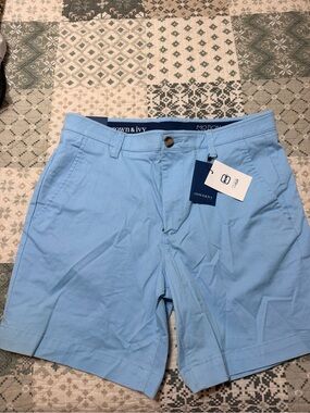 crown & ivy Light Blue Men’s Flat Front Chino Shorts